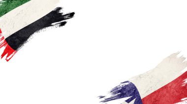 Beyaz Arkaplanda Uae ve Şili Bayrakları